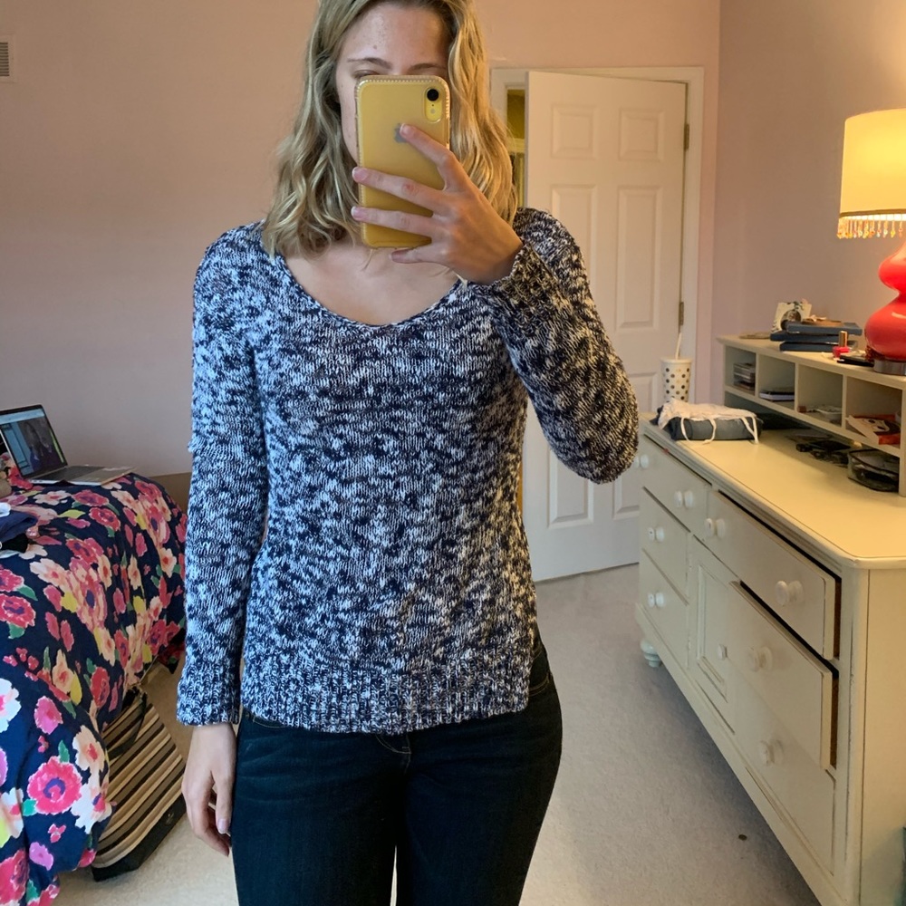 Abound XS Navy and White Sweater